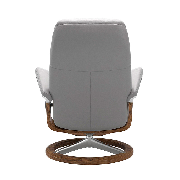 Кресло для прослушивания Stressless Consul M Signature Cori Silver Cloud Teak-Alu - рис.2