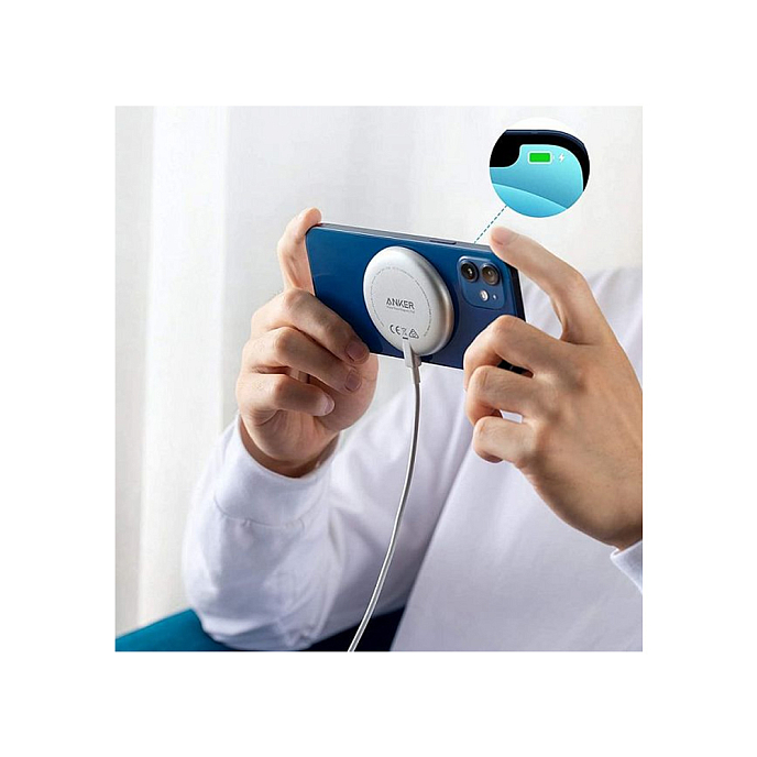 Беспроводная зарядка Anker PowerWave Magnetic Pad White - рис.2