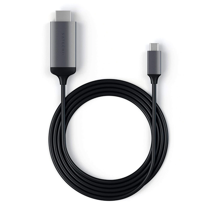 Кабель Satechi Type-C to HDMI 4K 60HZ Space Gray 1.8m - рис.3