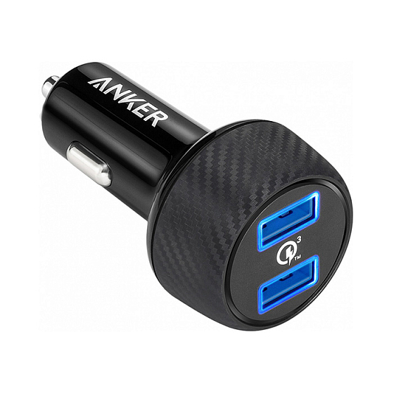 Автомобильное зарядное устройство Anker PowerDrive+ 2 car charger black - рис.0