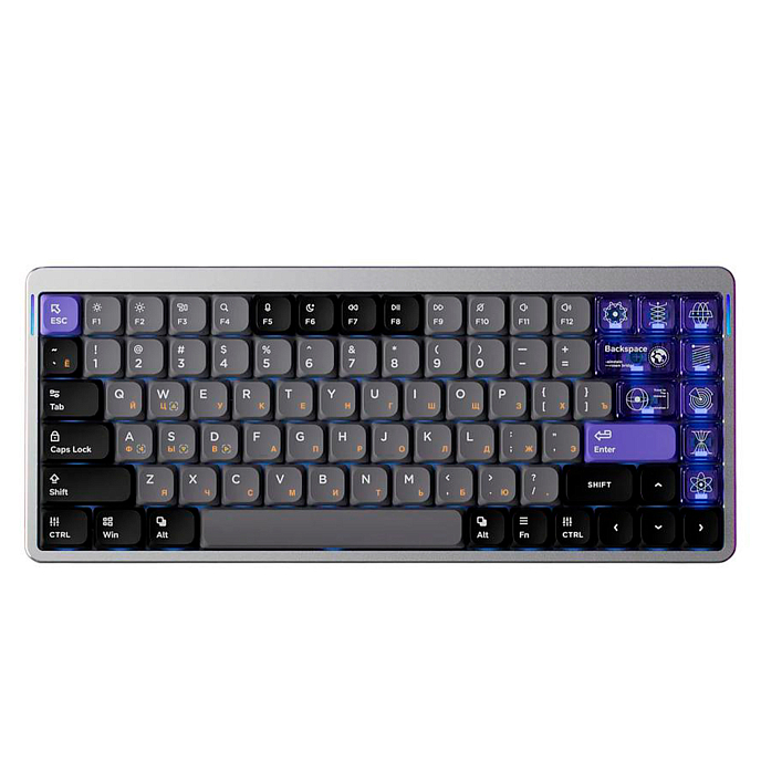 Клавиатура NuPhy Air75 HE Jade Switch Space Silver - рис.0