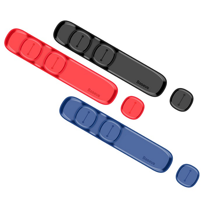 Клипса Baseus Peas Cable Clip Black - рис.1