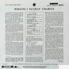 Виниловая пластинка Ray Charles - What'd I Say (Analogue) - 2LP