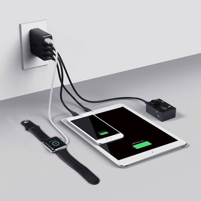 Сетевое зарядное устройство Aukey Wall Charger PA-U48 Black - рис.6