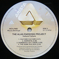 Пластинка The Alan Parsons Project - Vulture Culture
