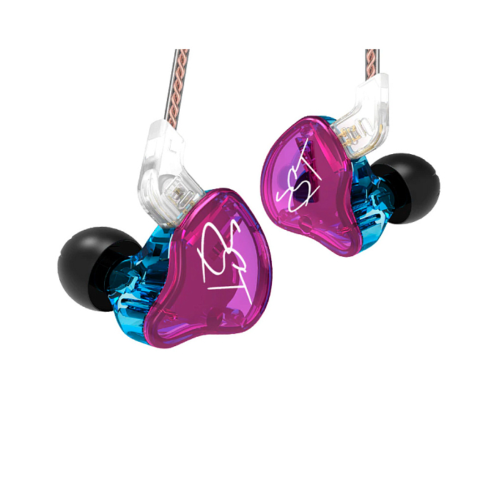 Наушники внутриканальные KZ ZST Purple with mic - рис.1