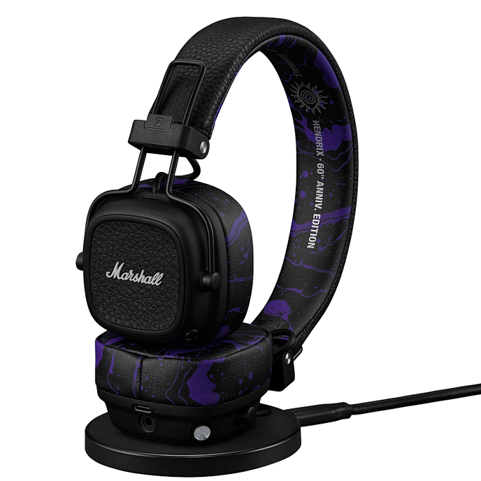 Беспроводные наушники Marshall Major V Hendrix Edition Black Violet - рис.5