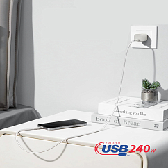 Кабель Anker USB-C/USB-C Cable 240W White 0.9m