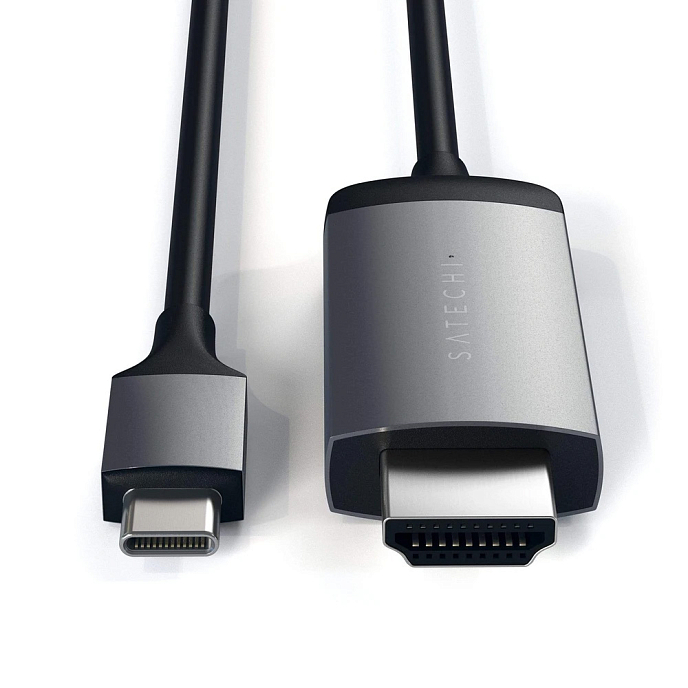 Кабель Satechi Type-C to HDMI 4K 60HZ Space Gray 1.8m - рис.1