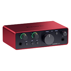 Аудиоинтерфейс Focusrite Scarlett Solo 4th Gen внешняя звуковая карта с usb (2вх/2вых)_OpenBox