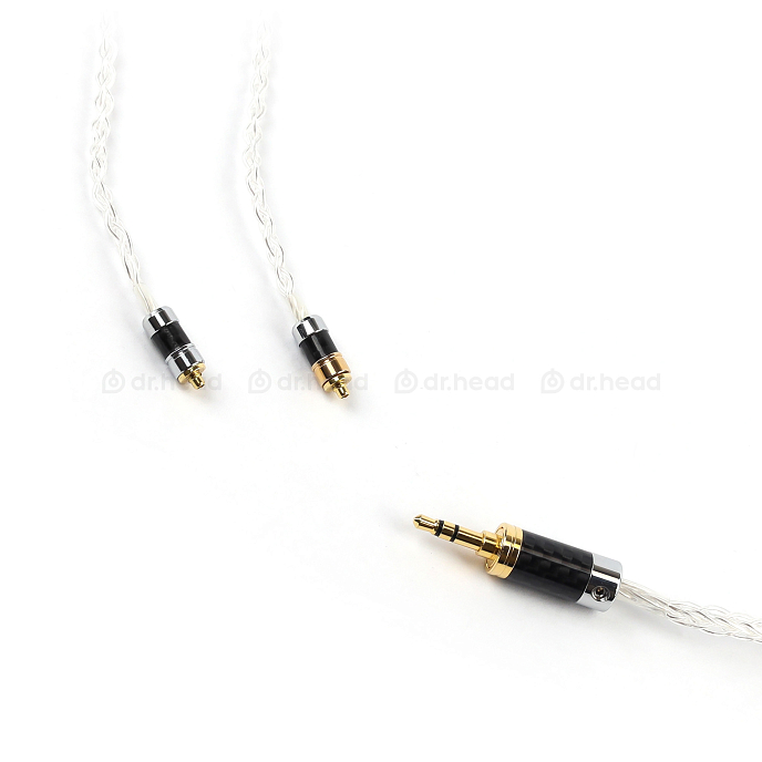 Кабель HeadMade IEM MMCX - 3.5mm Silver 1.2m - рис.1