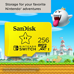 Карта памяти SanDisk Nintendo Switch microSDXC 256Gb Yellow