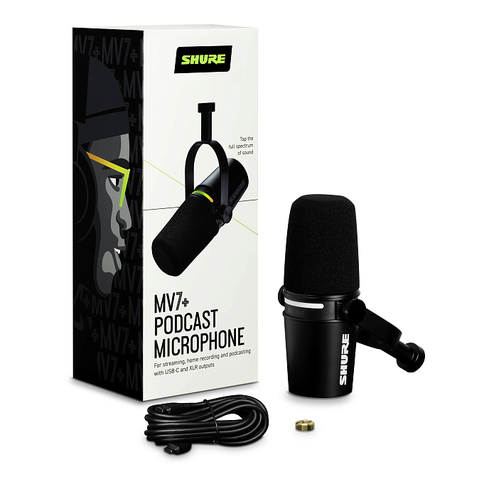 Микрофон для стриминга и игр Shure MV7+ K Black - рис.4