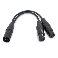 Кабель HeadMade Pro XLR Male - 2xXLR Female 0.2m