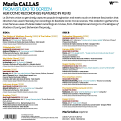 Пластинка Maria Callas - From Studio To Screen LP
