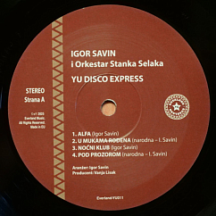 Виниловая пластинка Igor Savin, Orkestar Stanka Selaka – YU Disco Expres LP