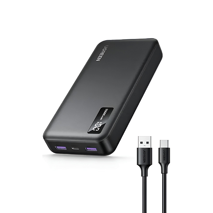 Внешний аккумулятор UGREEN PB312 20000mAh PD 20W Black - рис.0