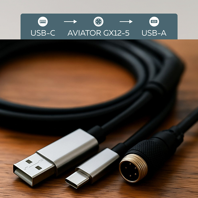 Кабель Cidoo Mechanical Keyboard USB-C Cable Black - рис.2