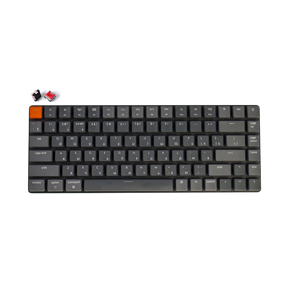 Клавиатура Keychron K3 v2 Black Red Switch - рис.0