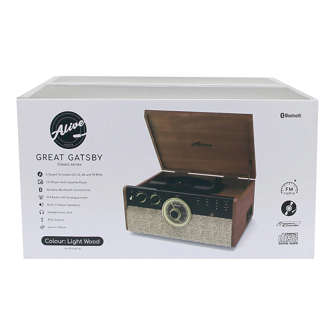 Проигрыватель винила Alive Audio Great Gatsby Light Wood - рис.7