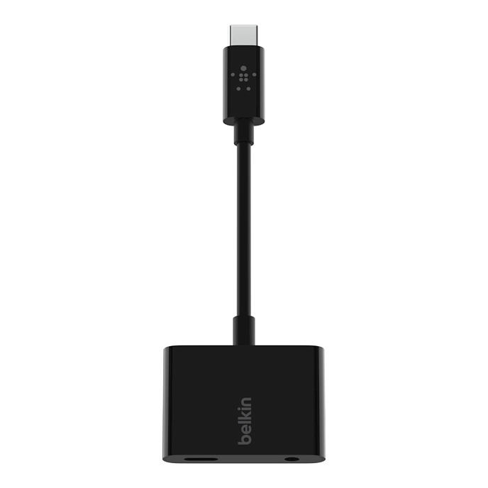 Адаптер Belkin RockSta 3.5mm Audio + USB-C Charge Adapter Black - рис.6
