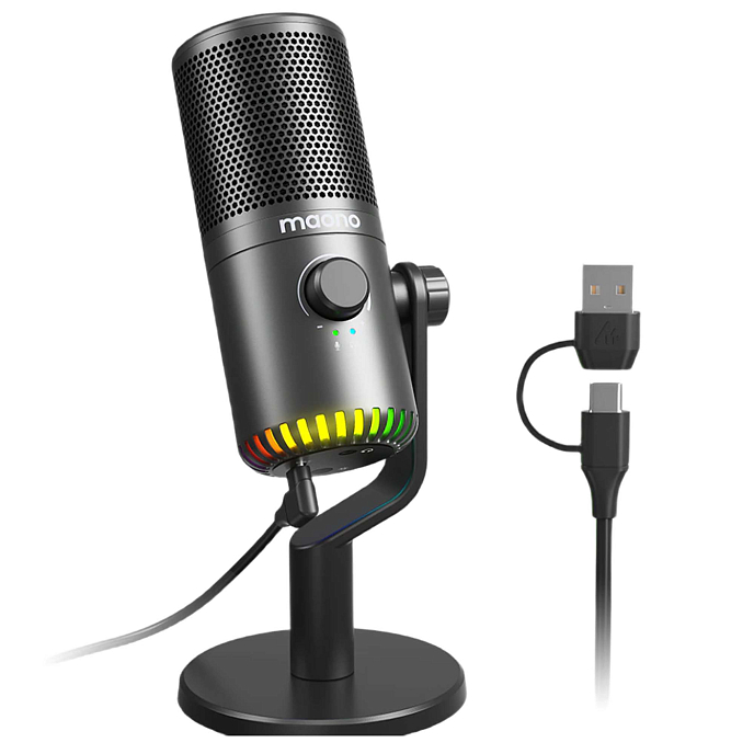 Микрофон для стриминга и игр Maono DM30 Black - рис.1