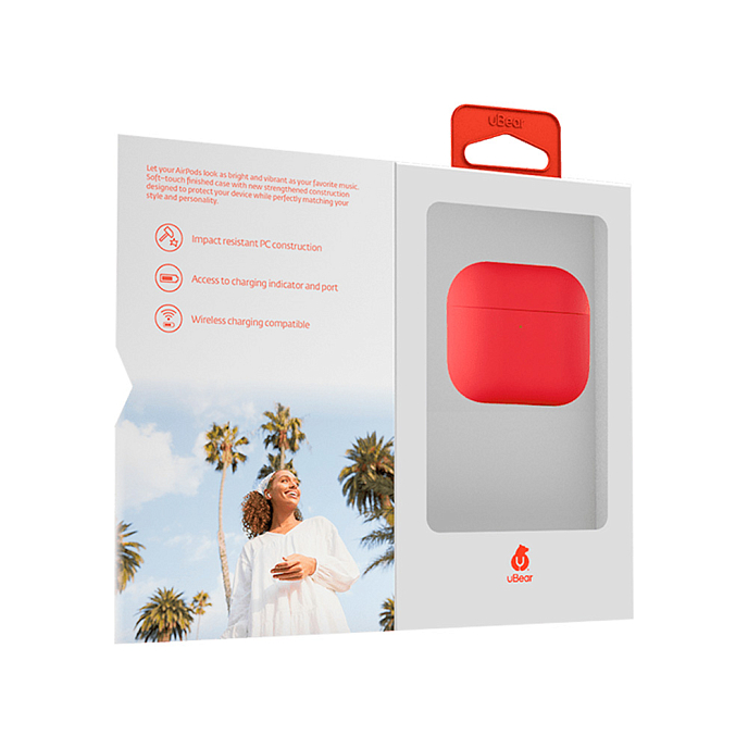 Чехол для Airpods uBear Touch Pro Case Airpods 3 Red - рис.4