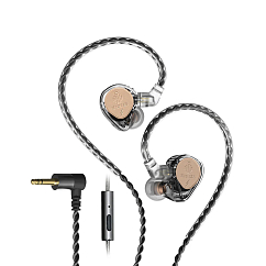 Наушники внутриканальные Hidizs ST2 Pro 3.5mm Black Transparent (with mic)
