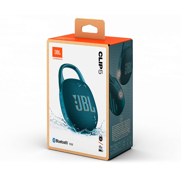 Портативная колонка JBL Clip 5 Blue - рис.9