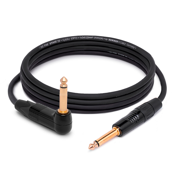 Кабель HeadMade Pro 6.3mm mono Angled - 6.3mm mono 3m - рис.0