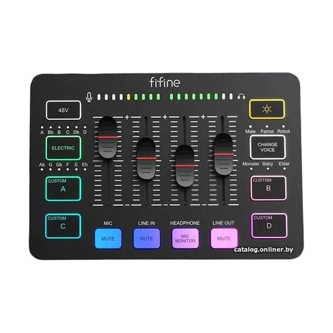 Микшерный пульт Fifine SC3 mixer Black - рис.1