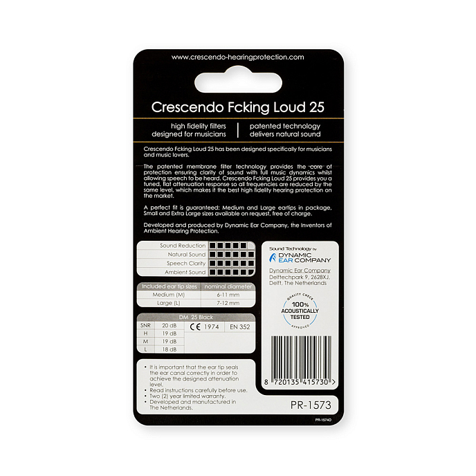 Беруши Dynamic Ear Company Crescendo Pro Fcking Loud 25 - рис.2