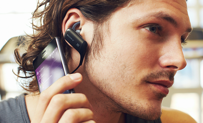 Беспроводные наушники SONY MDR-AS600BT Black - рис.5