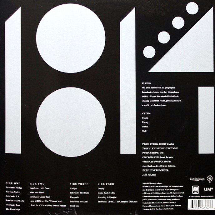 Виниловая пластинка Janet Jackson – Janet Jackson's Rhythm Nation 1814 LP - рис.1