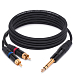 Кабель HeadMade Pro 2RCA - 6.3mm 3m - рис.0