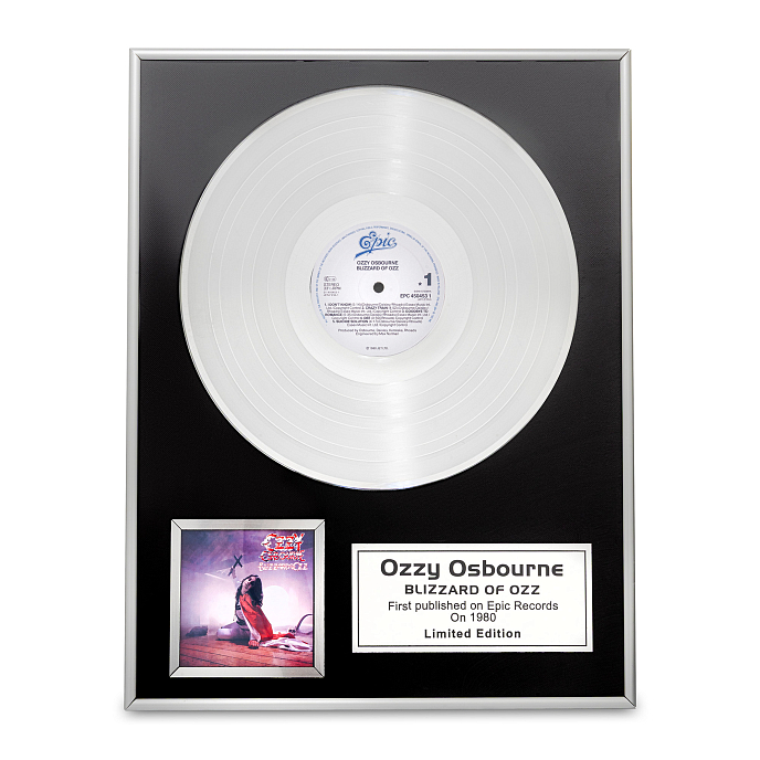 Сувенир VinylLab Платиновый диск в рамке Ozzy Osbourne черный - рис.0