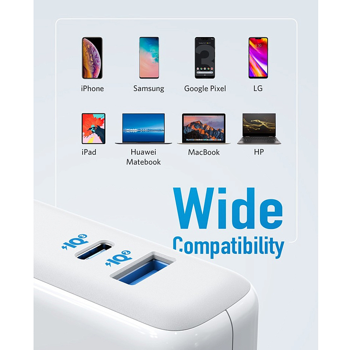 Сетевое зарядное устройство Anker PowerPort+ Atom III 45W USB-C White - рис.2