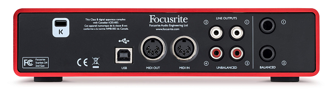 Аудиоинтерфейс FOCUSRITE Scarlett 2i4 USB 2nd Gen - рис.4