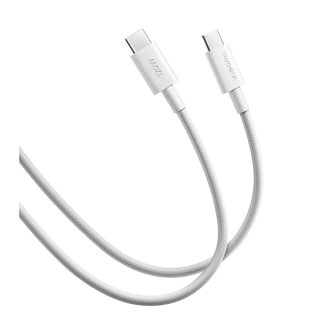 Кабель Xiaomi 6A Braided USB-C - USB-C Cable 2m White - рис.1