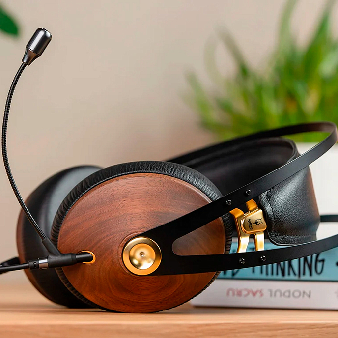 Наушники полноразмерные Meze 99 Classics Boom Mic Kit Walnut Gold - рис.6