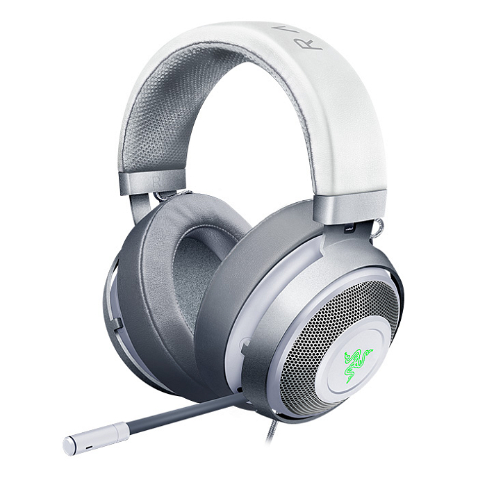 Игровая гарнитура Razer Kraken 7.1 V2 Oval (PC/PS4) USB Mercury White - рис.0