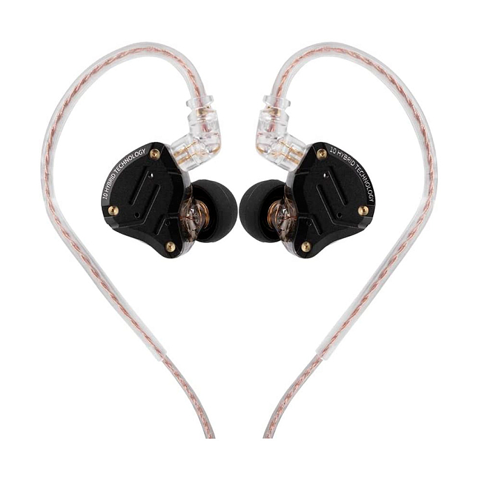 Наушники внутриканальные KZ ZS10 Pro Stone Black without mic - рис.0