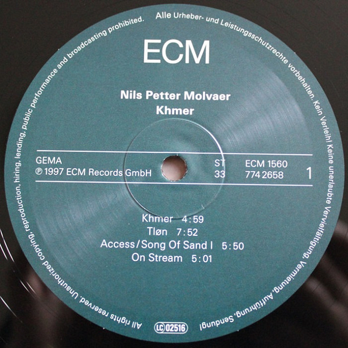 Виниловая пластинка Nils Petter Molvær ‎– Khmer LP - рис.1