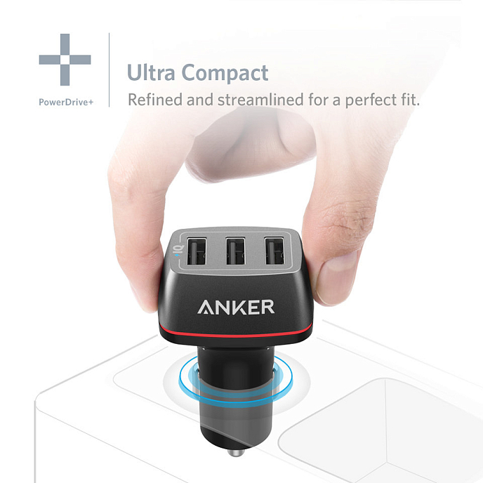 Автомобильное зарядное устройство Anker PowerDrive+ 3 USB - рис.2