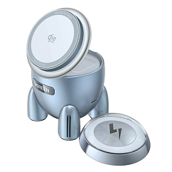 Зарядное устройство UGREEN W713 UNO 2-in-1 Silvery Blue