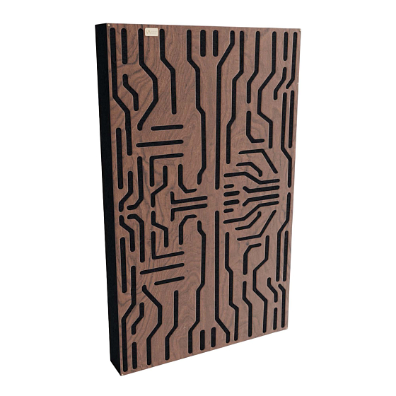 Акустическая панель Acoustic Shield AS Labyrinth American Walnut 103x63x10cm - рис.0