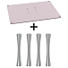 Стойка для Hi-Fi ddHiFi HS400 + SR120 x 4 Pinkish Gray/Silver - рис.0