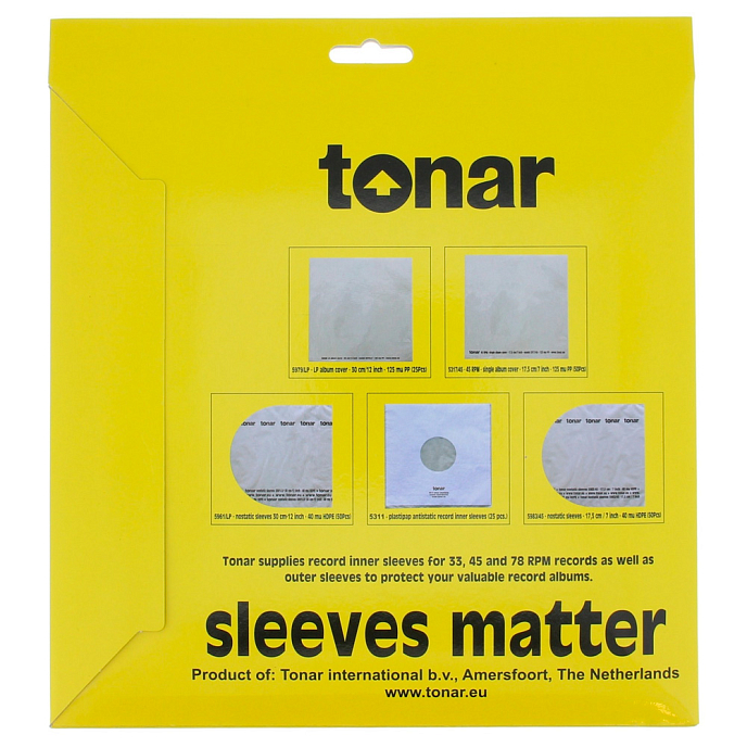 Конверт для пластинок внутренний Tonar Nostatic sleeves 12 inch LP records - рис.1