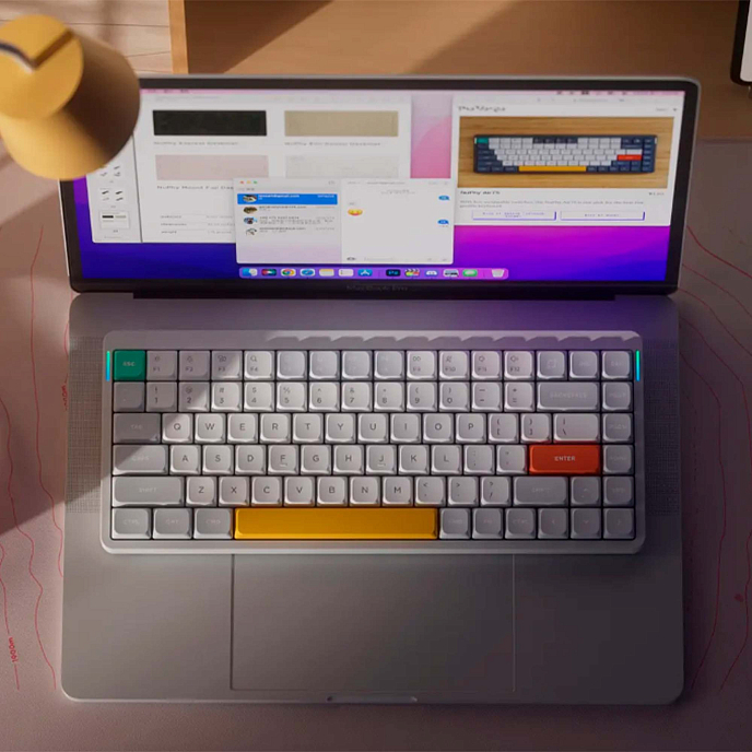 Клавиатура NuPhy Air75 V2 Moss Switch Iconic White - рис.6