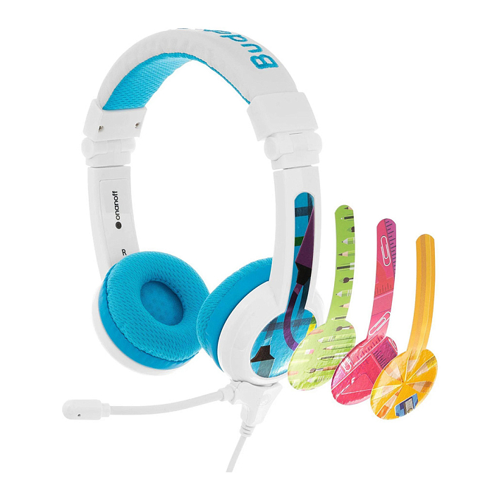 Наушники накладные Onanoff Buddyphones School Plus blue детские bluetooth-наушники с микрофоном (SN 81368931259721882804)_Уценка - рис.0
